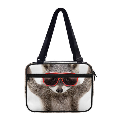 Funny Raccoon Print Double Strap Bible Bag