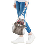 Funny Raccoon Print Drawstring Bag