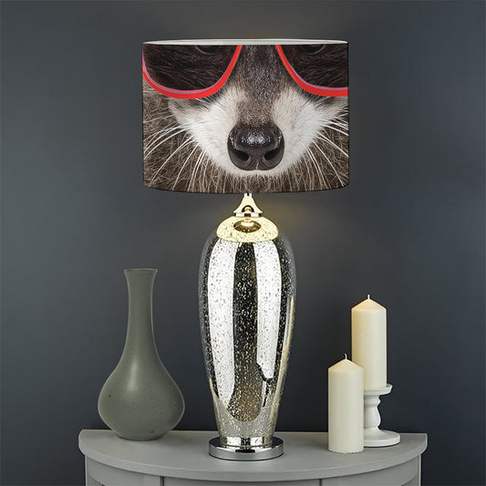Funny Raccoon Print Drum Lamp Shade