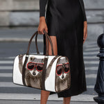 Funny Raccoon Print Duffle Bag