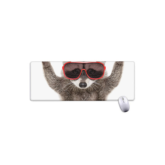 Funny Raccoon Print Extended Mouse Pad
