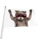 Funny Raccoon Print Flag