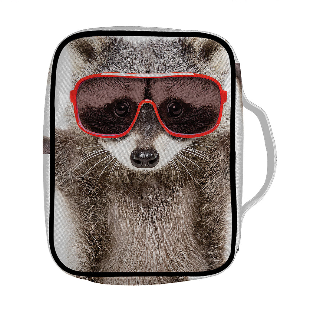 Funny Raccoon Print Front Pocket Bible Bag