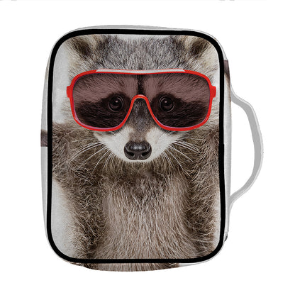 Funny Raccoon Print Front Pocket Bible Bag