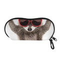 Funny Raccoon Print Glasses Case