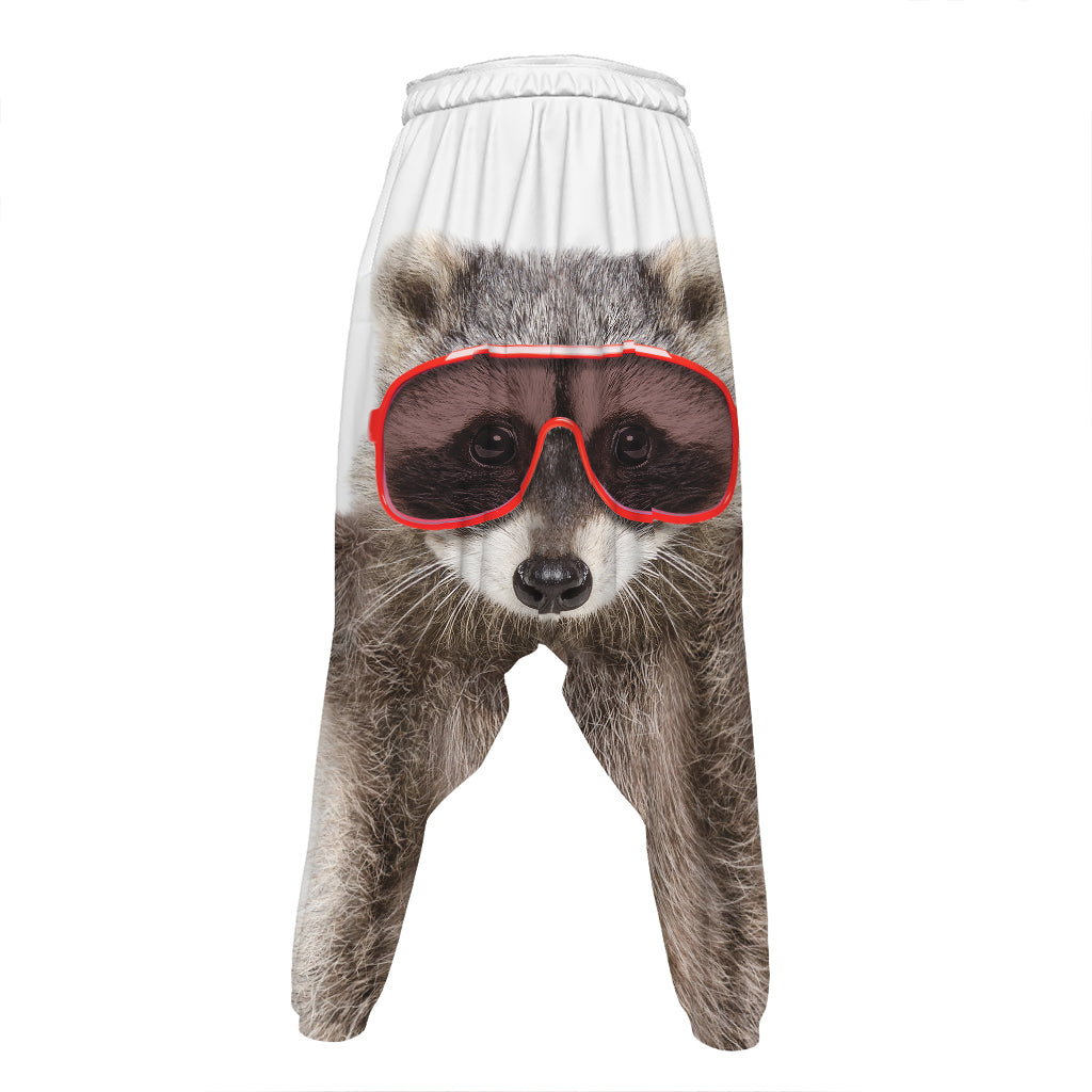 Funny Raccoon Print Hammer Pants
