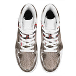 Funny Raccoon Print High Top Leather Sneakers