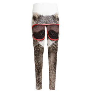 Funny Raccoon Print High-Waisted Pocket Leggings