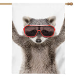 Funny Raccoon Print House Flag