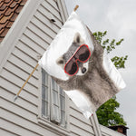 Funny Raccoon Print House Flag