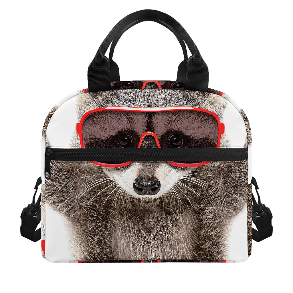 Funny Raccoon Print Insulated Lunch Bag