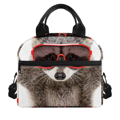 Funny Raccoon Print Insulated Lunch Bag