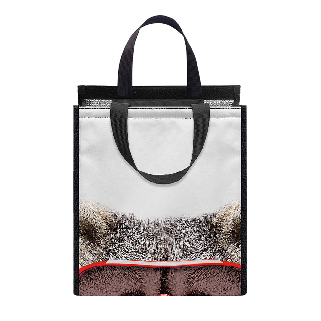 Funny Raccoon Print Insulated Lunch Tote