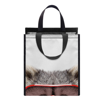 Funny Raccoon Print Insulated Lunch Tote