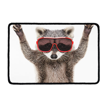 Funny Raccoon Print Kitchen Mat