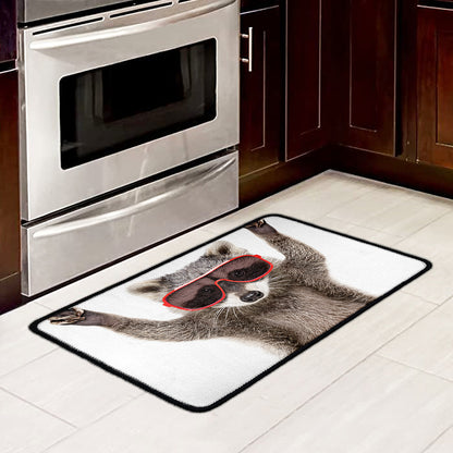 Funny Raccoon Print Kitchen Mat