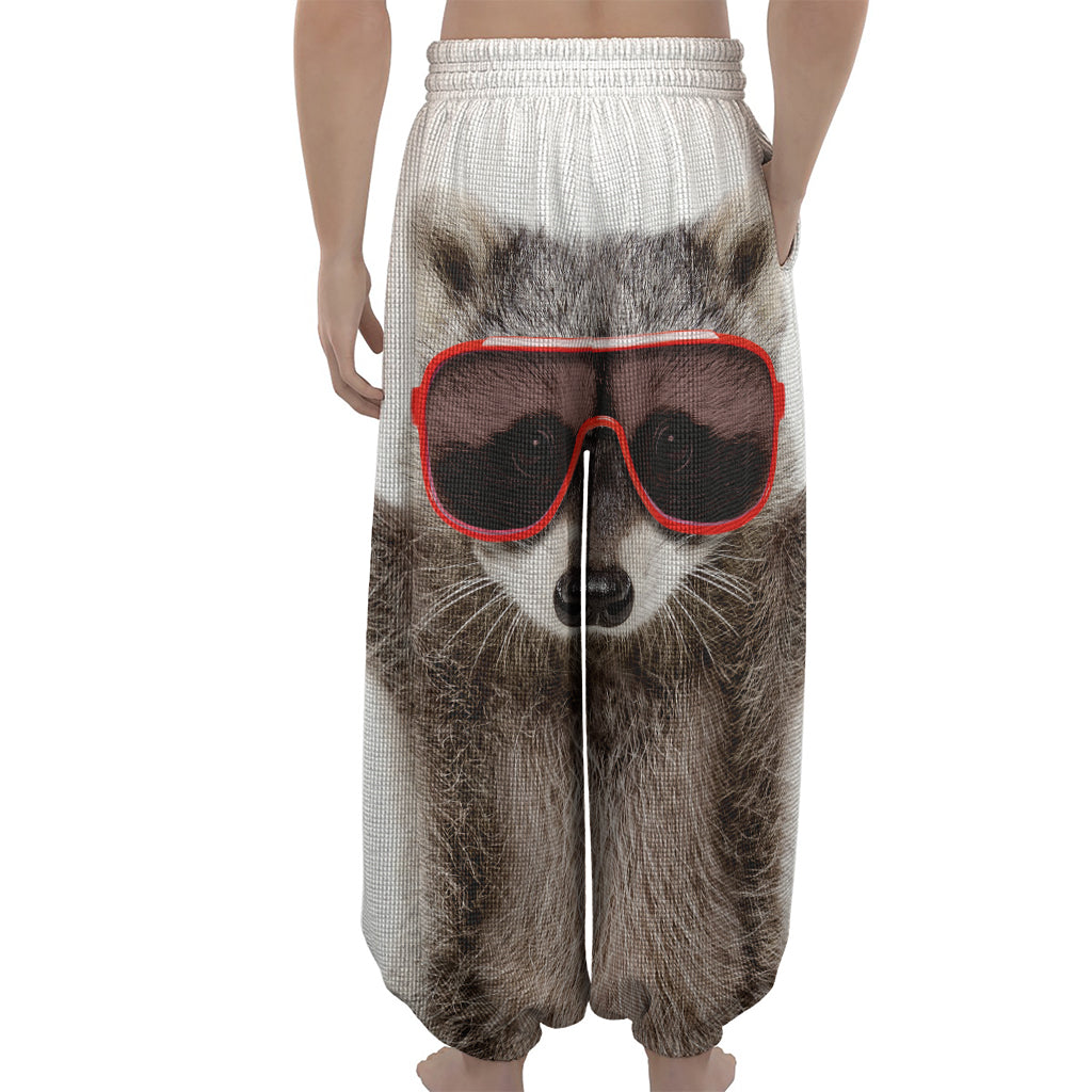 Funny Raccoon Print Lantern Pants