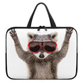 Funny Raccoon Print Laptop Sleeve With Handle
