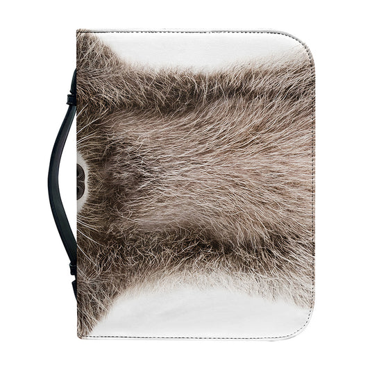 Funny Raccoon Print Leather Bible Cover