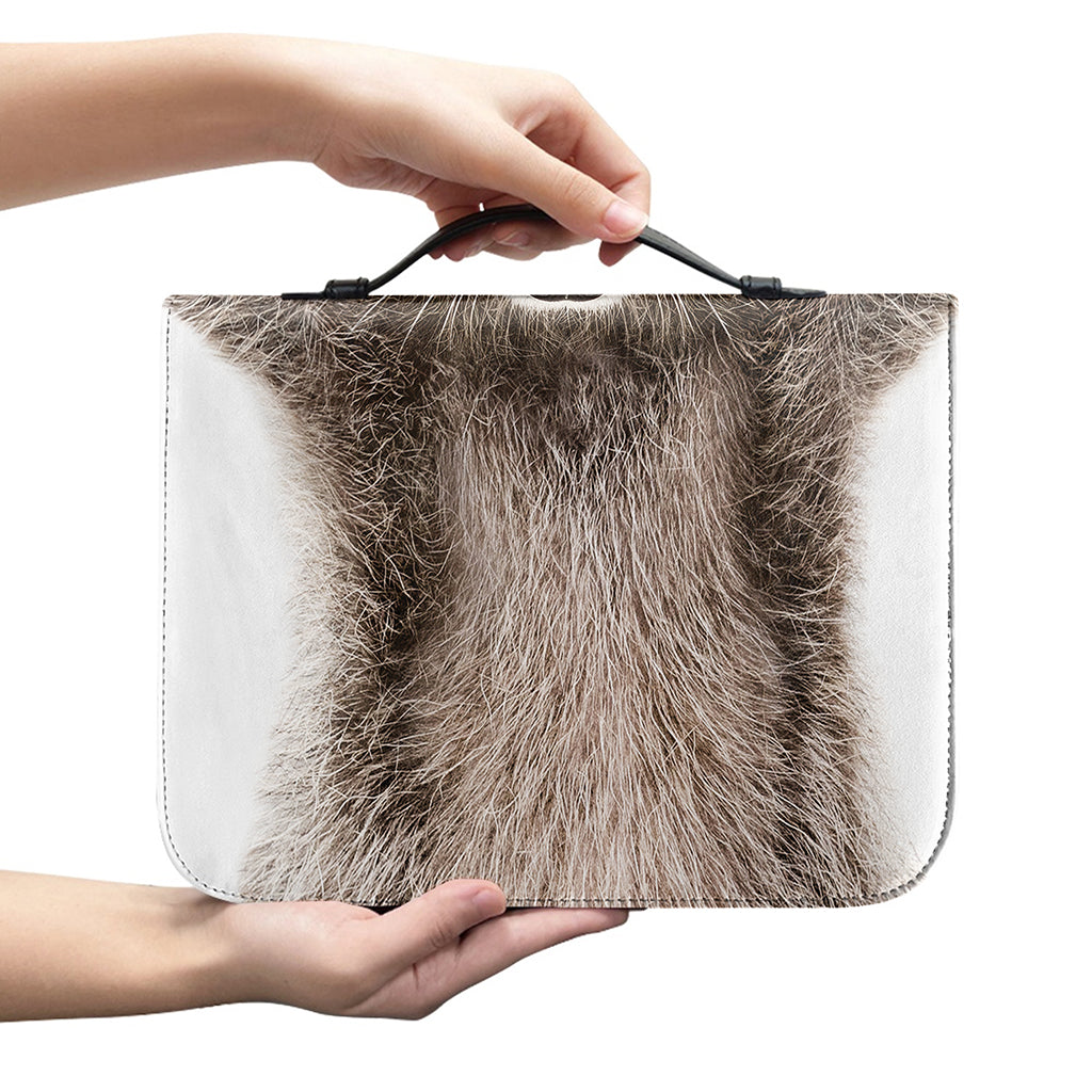 Funny Raccoon Print Leather Bible Cover