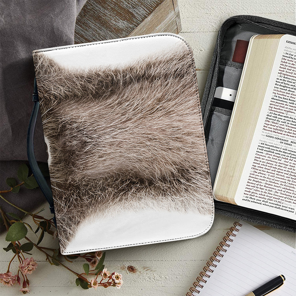 Funny Raccoon Print Leather Bible Cover