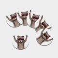 Funny Raccoon Print Leather Coaster Set