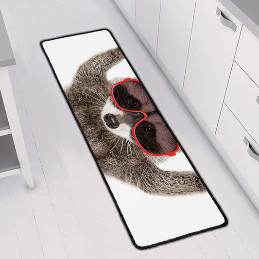 Funny Raccoon Print Long Kitchen Mat