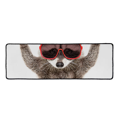 Funny Raccoon Print Long Kitchen Mat