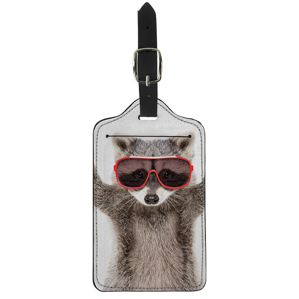 Funny Raccoon Print Luggage Tag