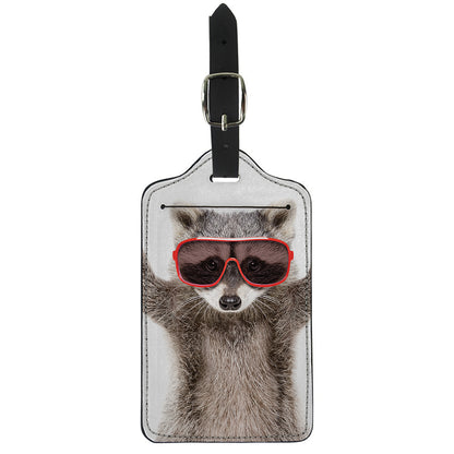 Funny Raccoon Print Luggage Tag