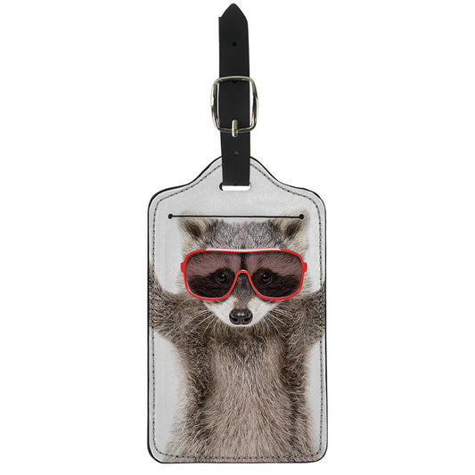Funny Raccoon Print Luggage Tag