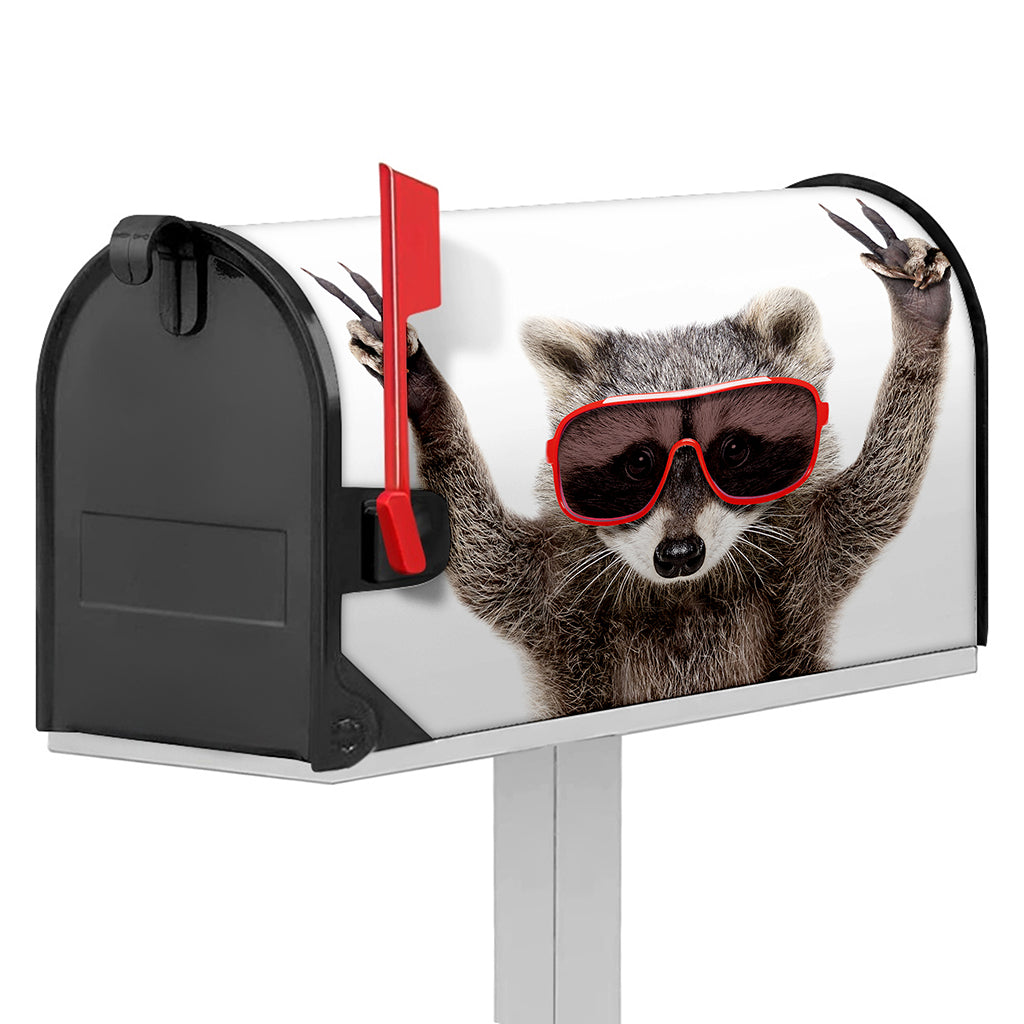 Funny Raccoon Print Mailbox Cover