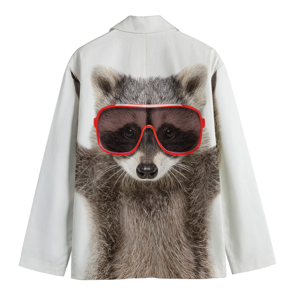 Funny Raccoon Print Men's Blazer