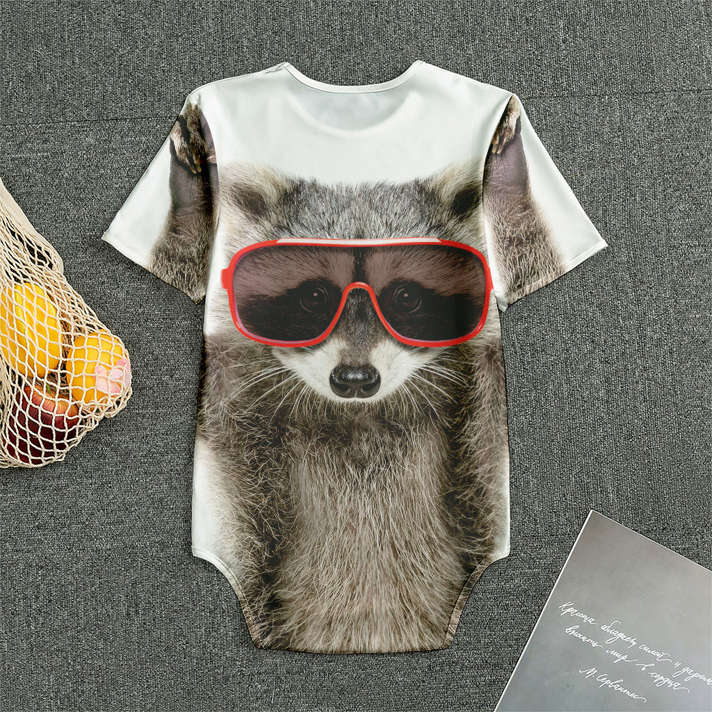 Funny Raccoon Print Men's Bodysuit