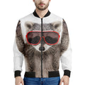 Funny Raccoon Print Men's Bomber Jacket