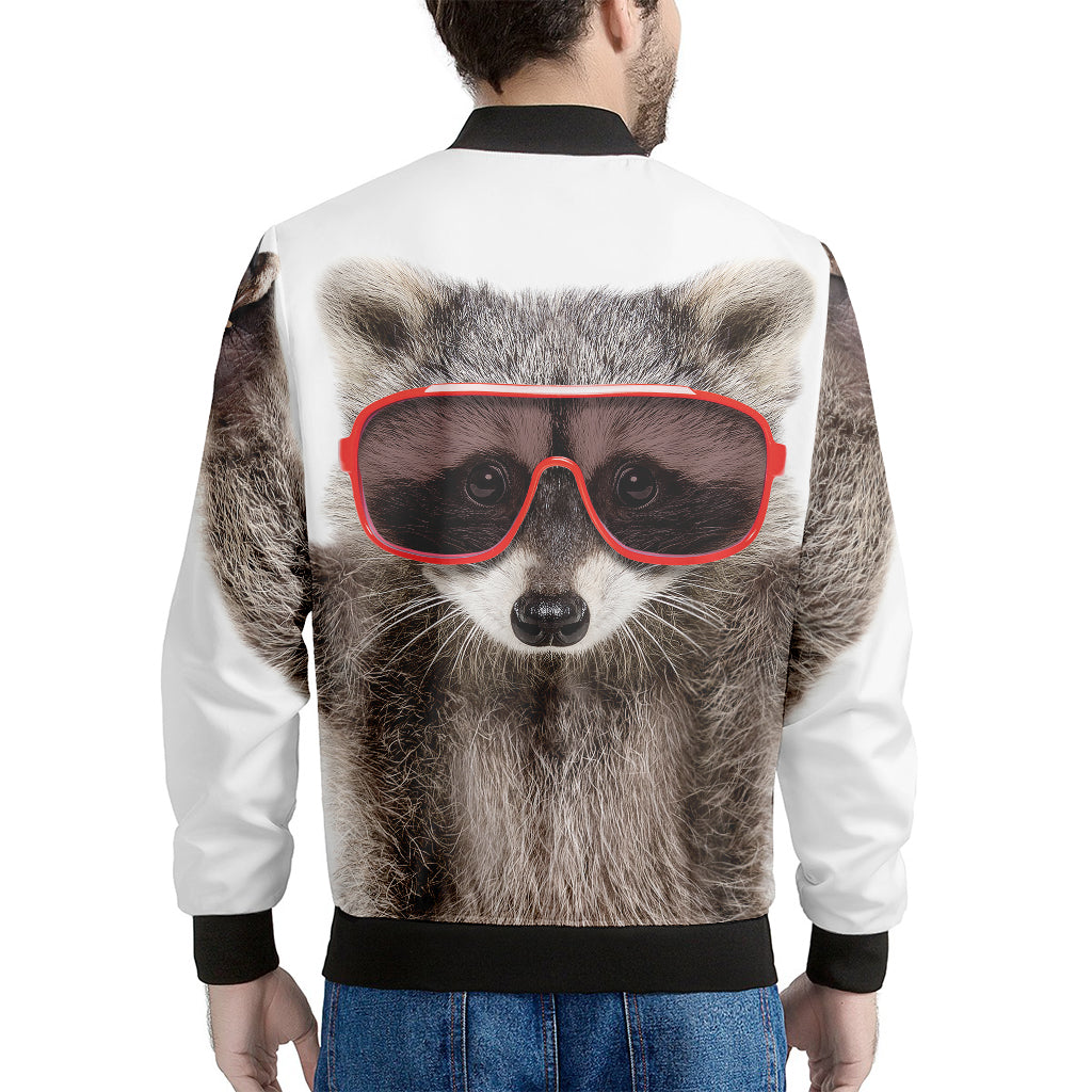 Funny Raccoon Print Men's Bomber Jacket