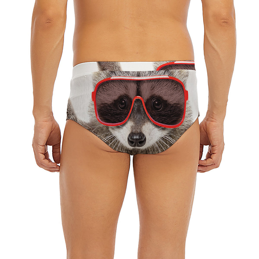 Funny Raccoon Print Men's Briefs