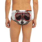 Funny Raccoon Print Men's Briefs