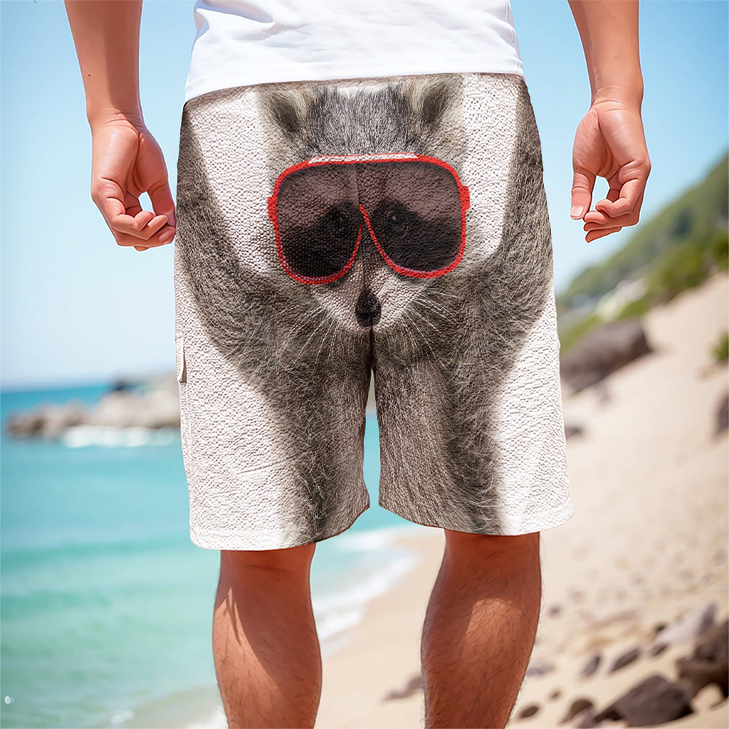 Funny Raccoon Print Men's Cargo Shorts