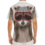 Funny Raccoon Print Men's Deep V-Neck Shirt