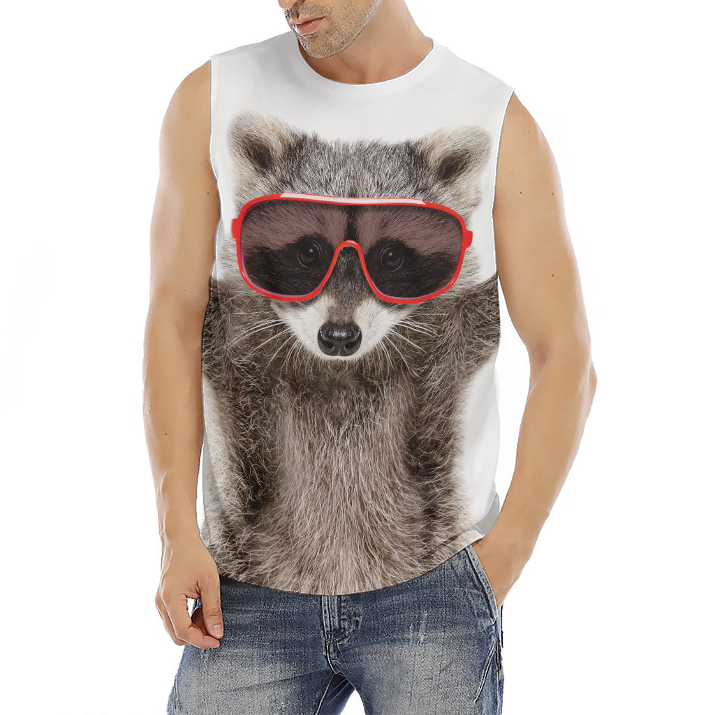 Funny Raccoon Print Men's Fitness Tank Top