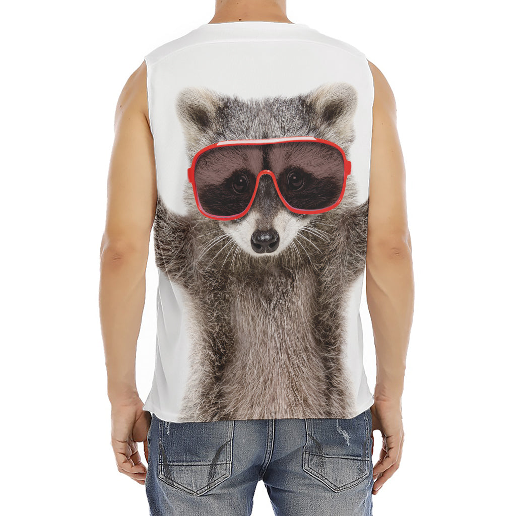 Funny Raccoon Print Men's Fitness Tank Top