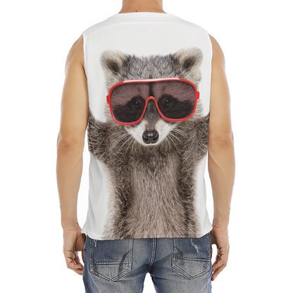 Funny Raccoon Print Men's Fitness Tank Top