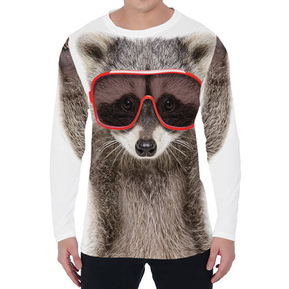 Funny Raccoon Print Men's Long Sleeve T-Shirt