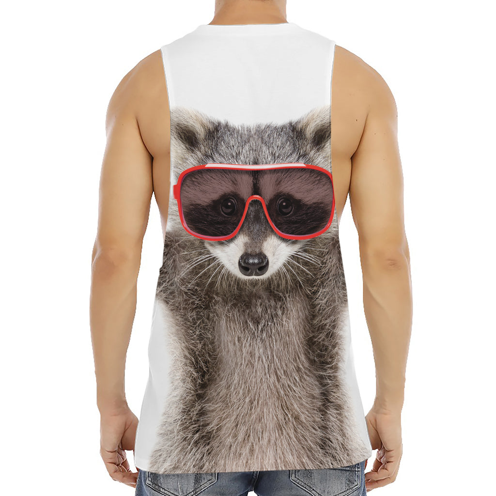 Funny Raccoon Print Men's Muscle Tank Top