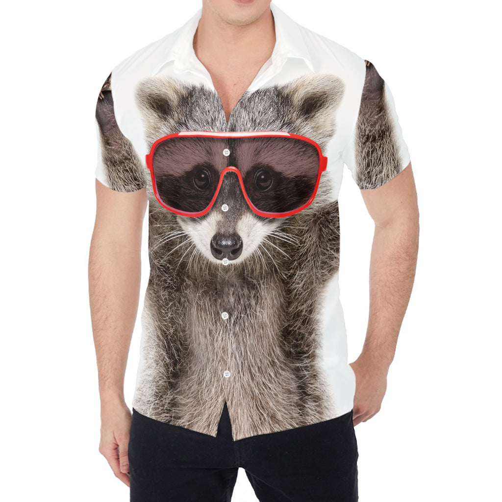 Funny Raccoon Print Men's Shirt