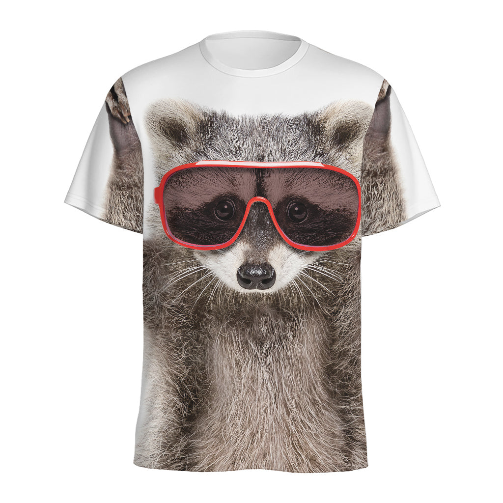 Funny Raccoon Print Men's Sports T-Shirt