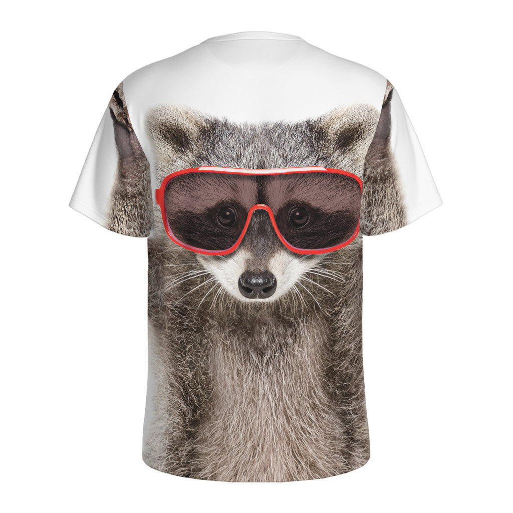 Funny Raccoon Print Men's Sports T-Shirt