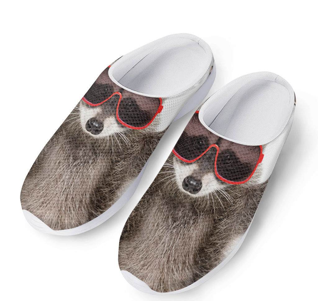 Funny Raccoon Print Mesh Casual Shoes