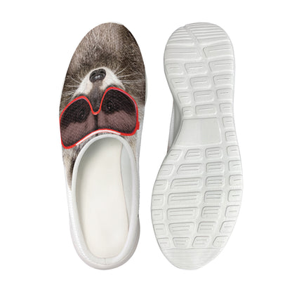 Funny Raccoon Print Mesh Casual Shoes